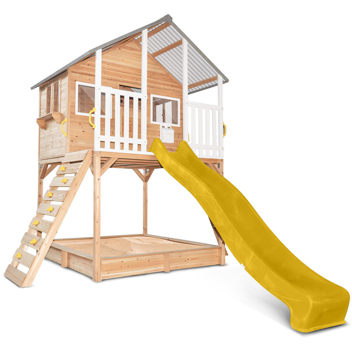 Lifespan Kids Winchester Cubby House with Elevation Platform and Yellow Slide Main image
