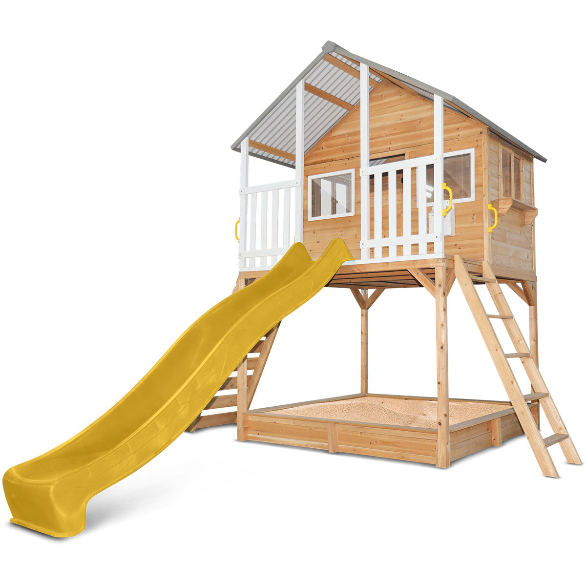 Lifespan Kids Winchester Cubby House with Elevation Platform and Yellow Slide Secondary image