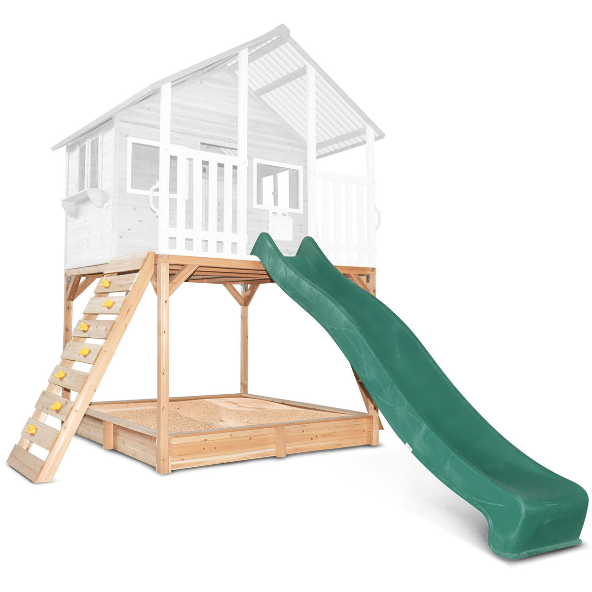 Lifespan Kids Elevation Kit and Green Slide to suit Winchester Cubby House Only Main image