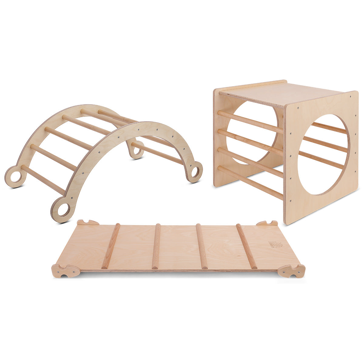 Lifespan Kids Pikler Climbing Frame Package with Slide, Arch & Cube Main image