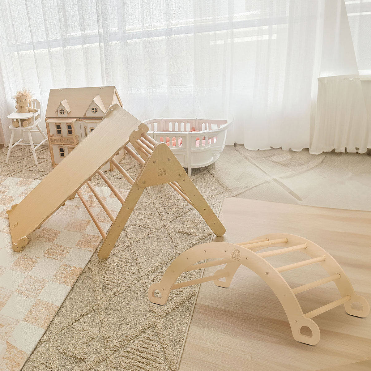 Lifespan Kids Pikler Climbing Frame Package with Slide, Arch and Triangle Secondary image