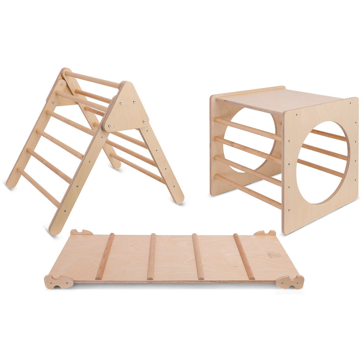 Lifespan Kids Pikler Climbing Frame Package with Slide, Cube and Triangle Main image