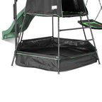 Lifespan Kids Pallas Play Tower with Metal Swing Set in Green Slide