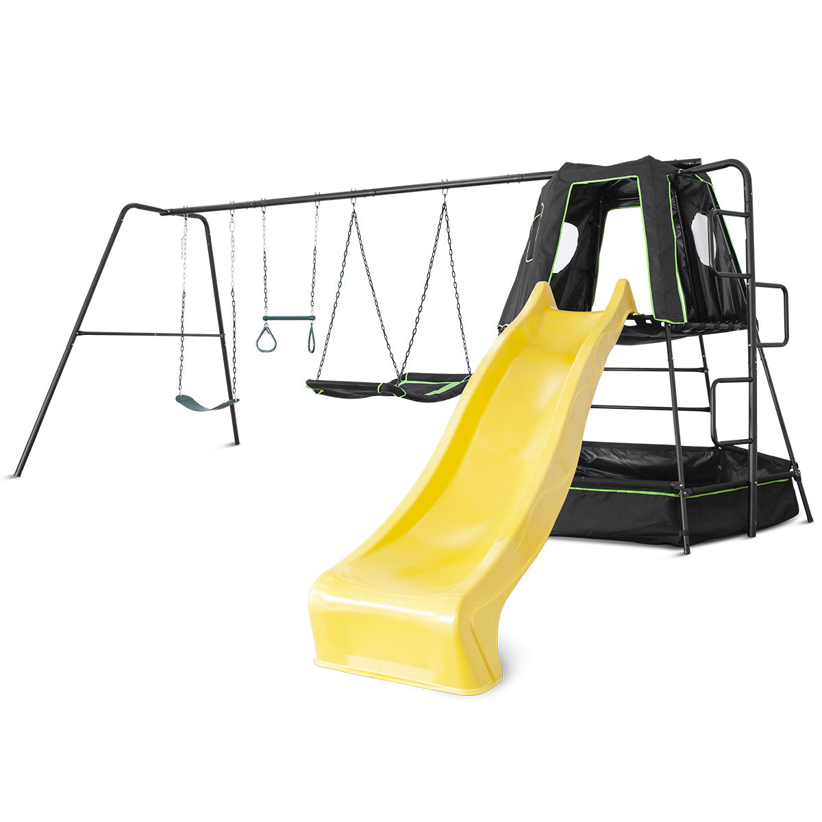 Lifespan Kids Pallas Play Tower with Metal Swing Set in Yellow Slide Main image