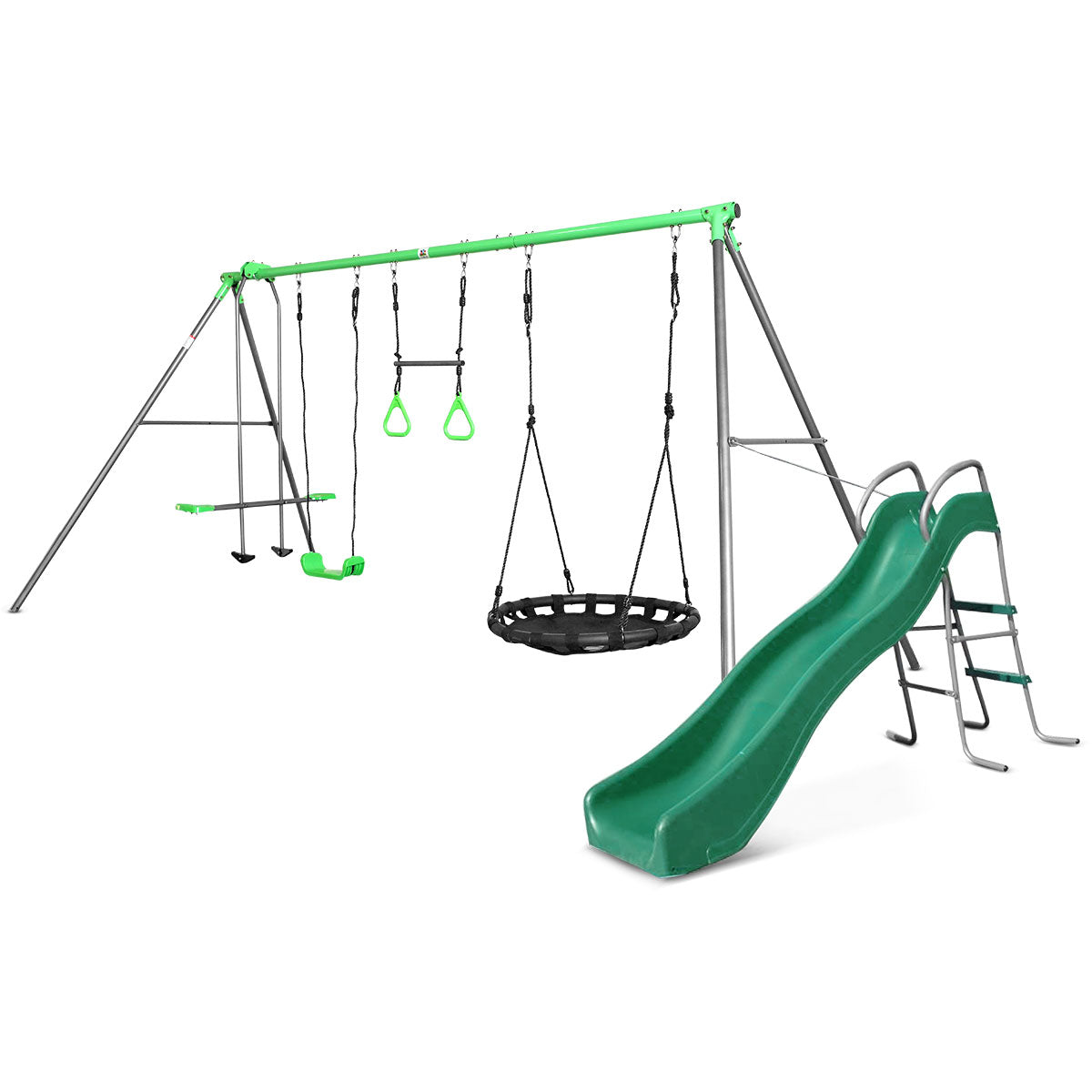Lifespan Kids Lynx 4 Station Swing Set with Slippery Slide Secondary image