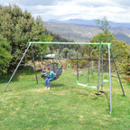Lifespan Kids Lynx 4 Station Swing Set with Slippery Slide