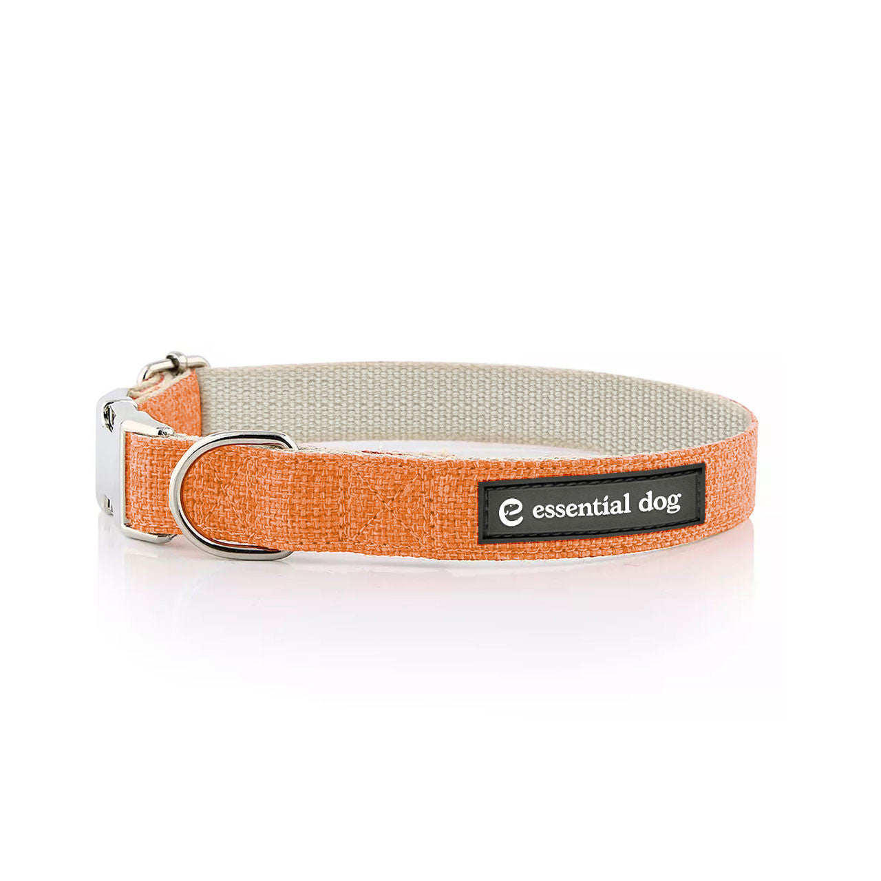 Natural Hemp & Cotton Dog Collar (Orange Burst) Main image