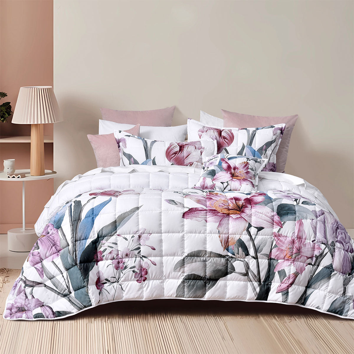 Bianca Carmela White Polyester Bedspread Set Double Main image