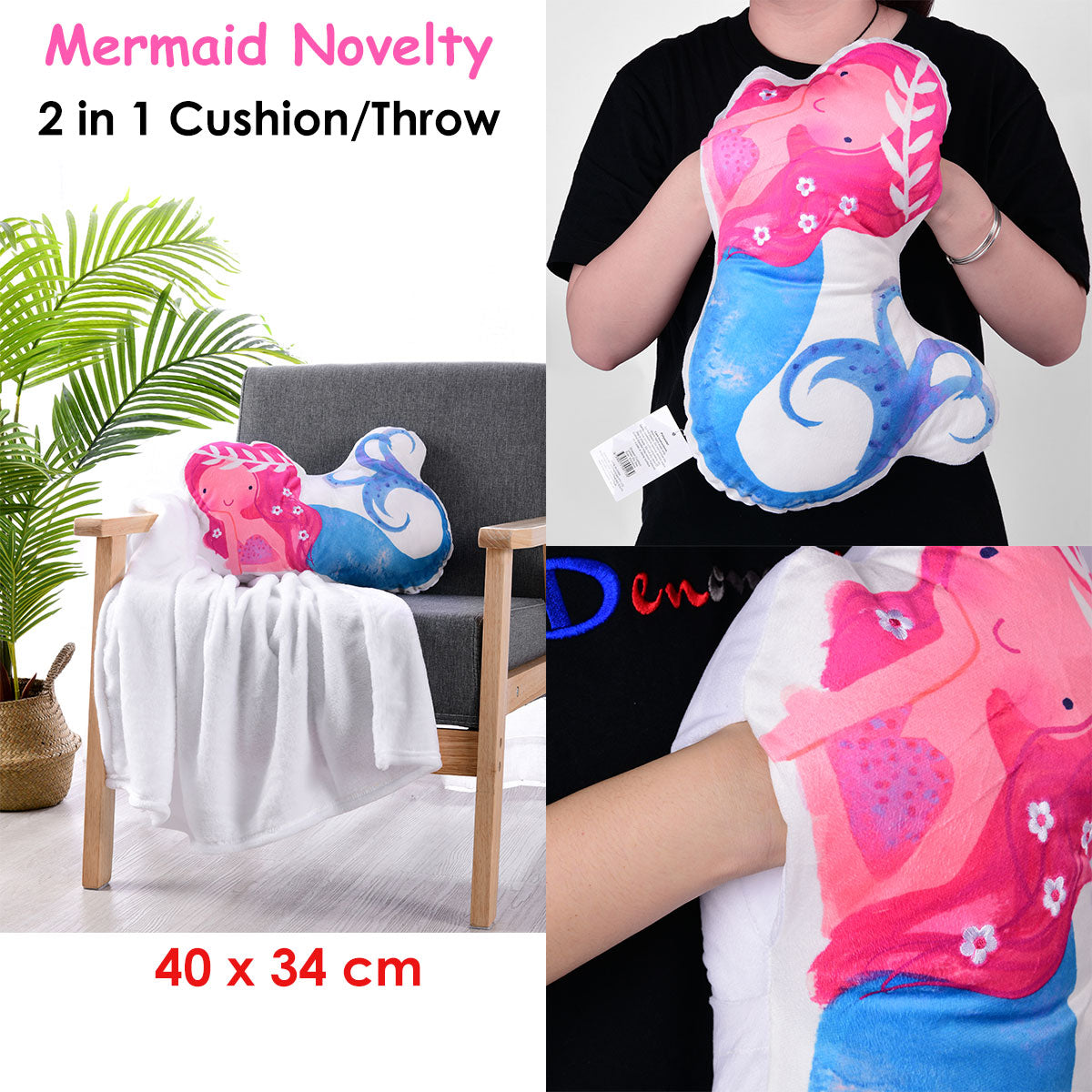 Happy Kids Mermaid Novelty Cushion/Throw Secondary image