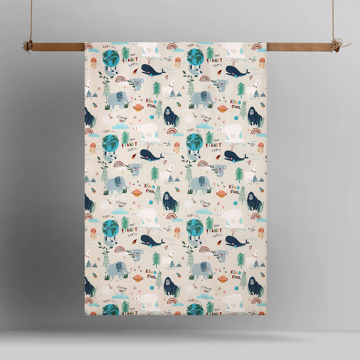 Happy Kids Our Planet Earth Glow in the Dark Quilt Cover Set Double Main image