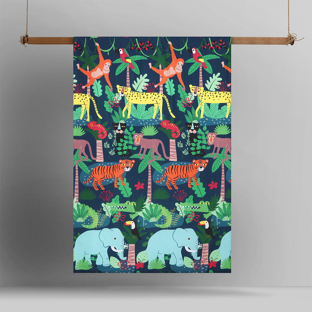 Happy Kids Rainforest Glow in the Dark Quilt Cover Set Single Main image