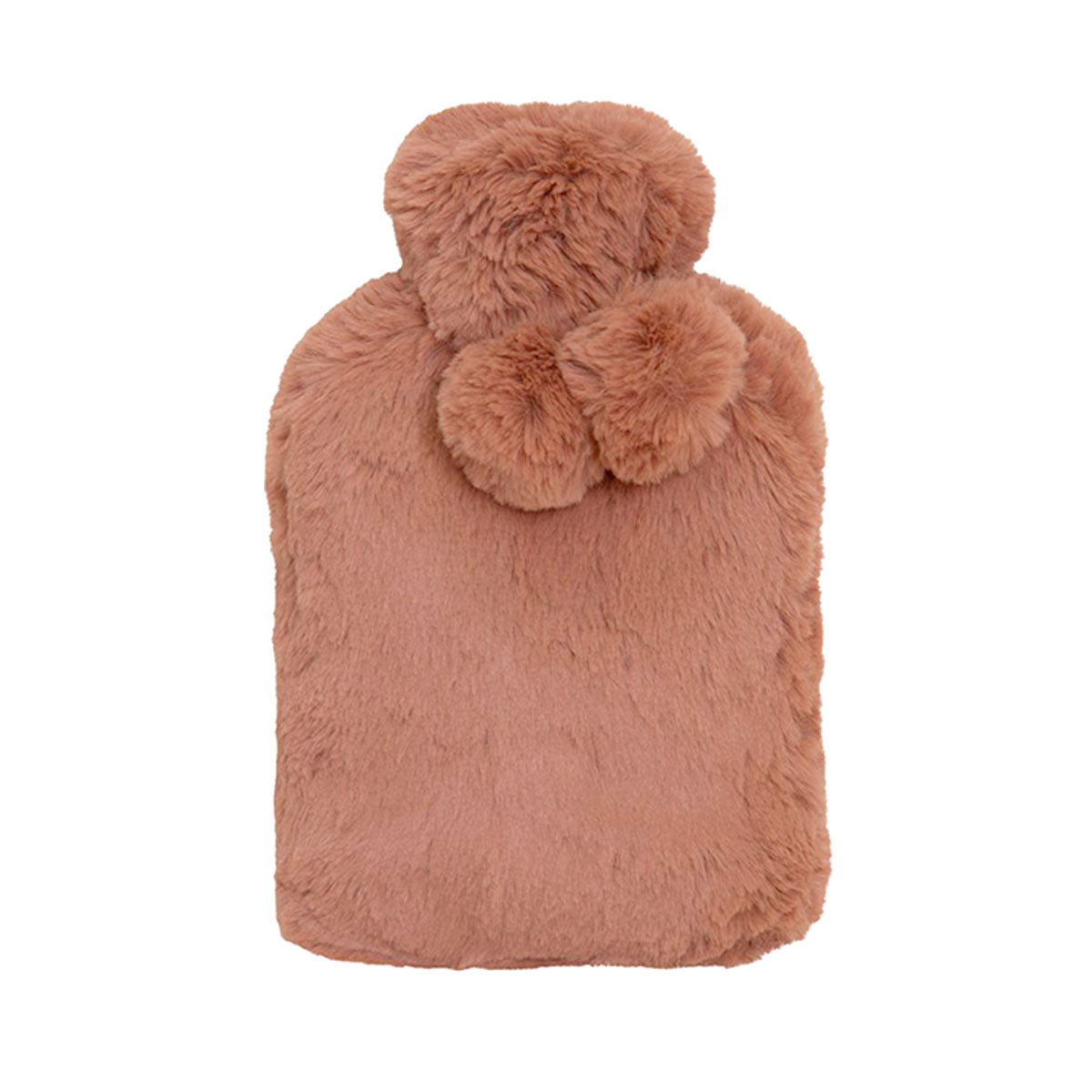 J.Elliot Home Amara Hot Water Bottle with Super Plush Faux Fur Cover Clay Pink Main image