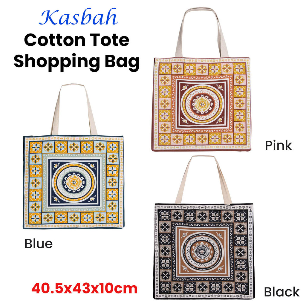 J Elliot Home Kasbah Cotton Tote Shopping Bag 40.5x43x10cm Pink