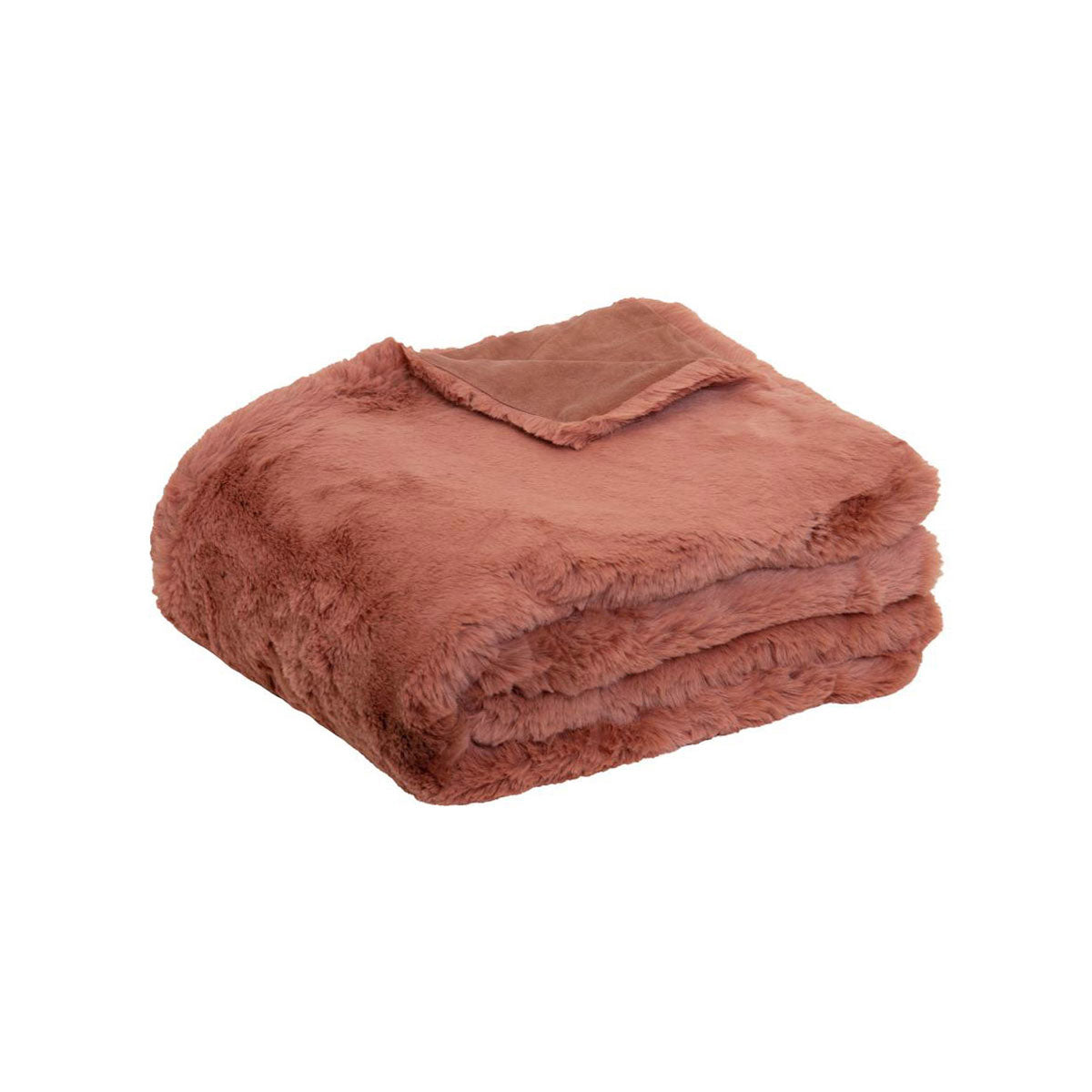J.Elliot Home Arlo Faux Fur Throw Clay Pink Main image