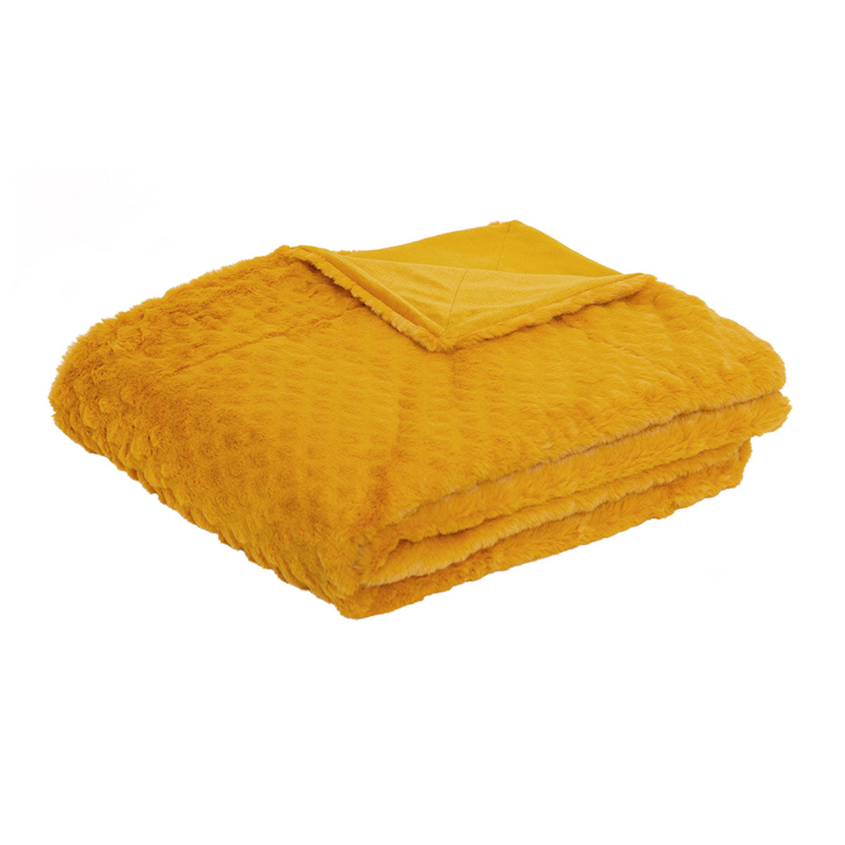 J.Elliot Home Azariah Plush Throw Mustard Main image