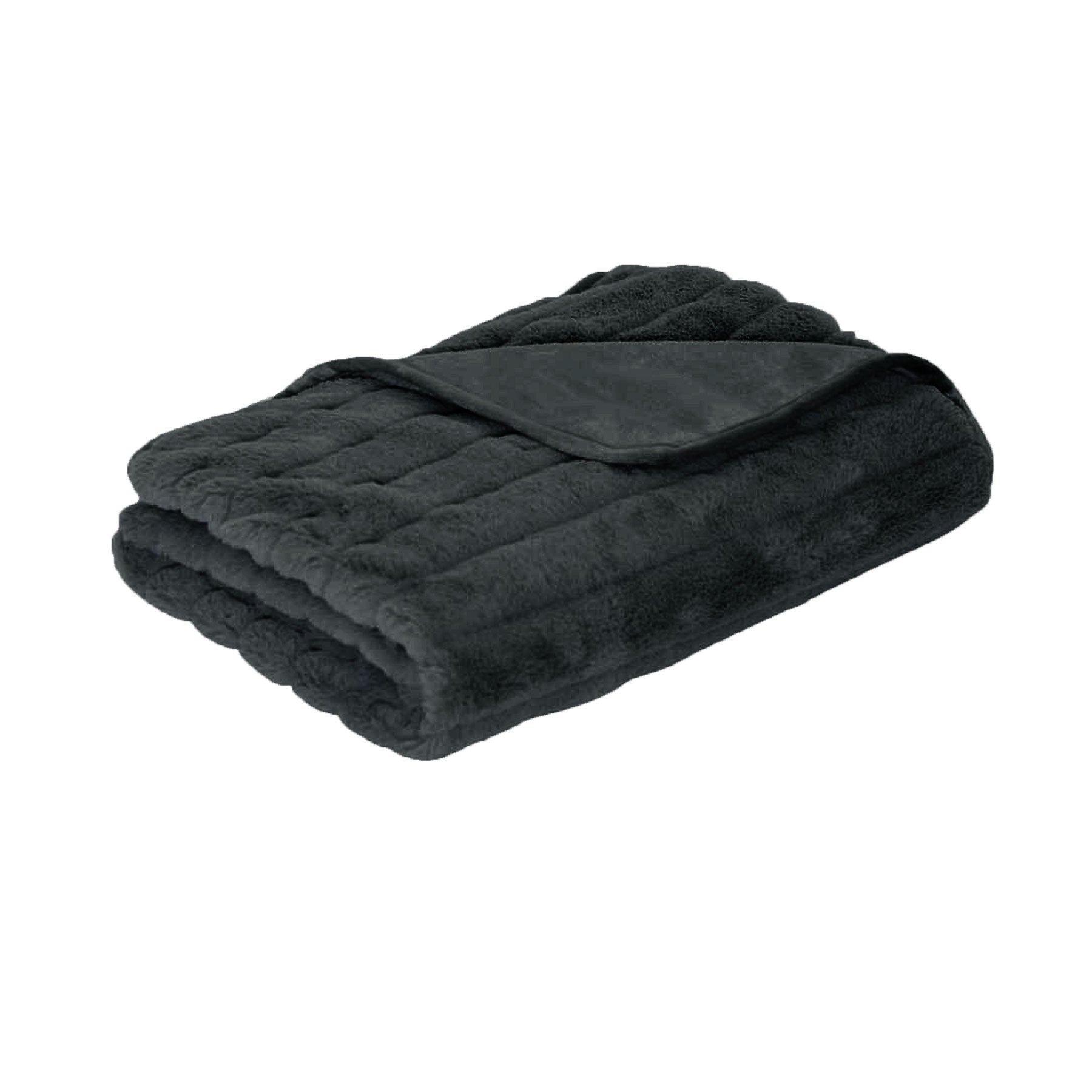 J.Elliot Home Baw Baw Plush Throw Charcoal Main image