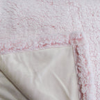 IDC Homewares Sofie Sherpa Fleece Throw Rug Pink