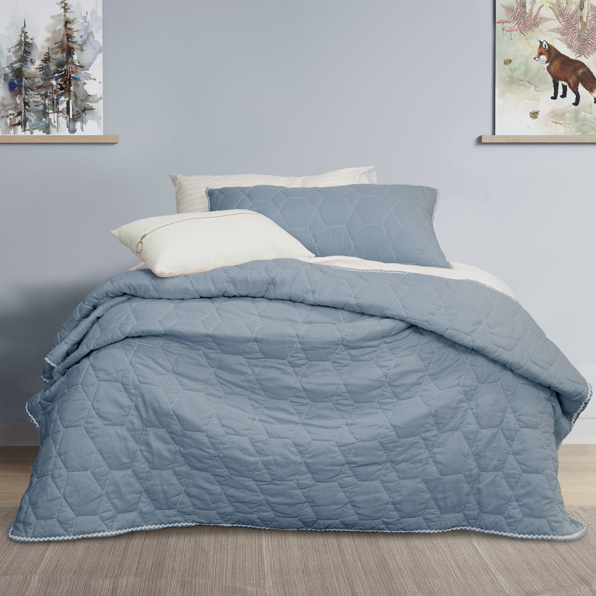 Jelly Bean Kids Bolston Pale Blue Kids Coverlet Set Single/Double Main image