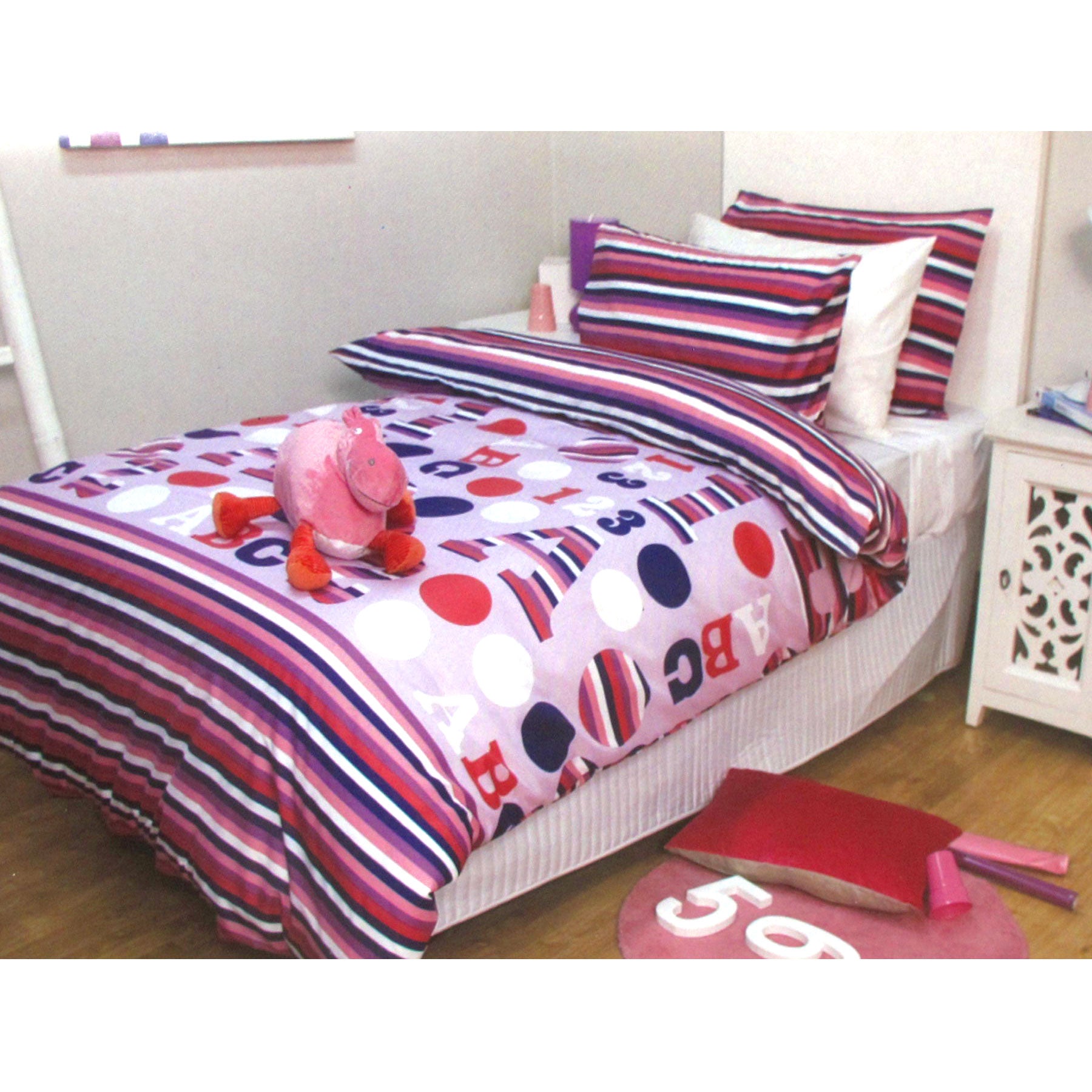 Jelly Bean Kids Disco Girl Quilt Cover Set Single Main image