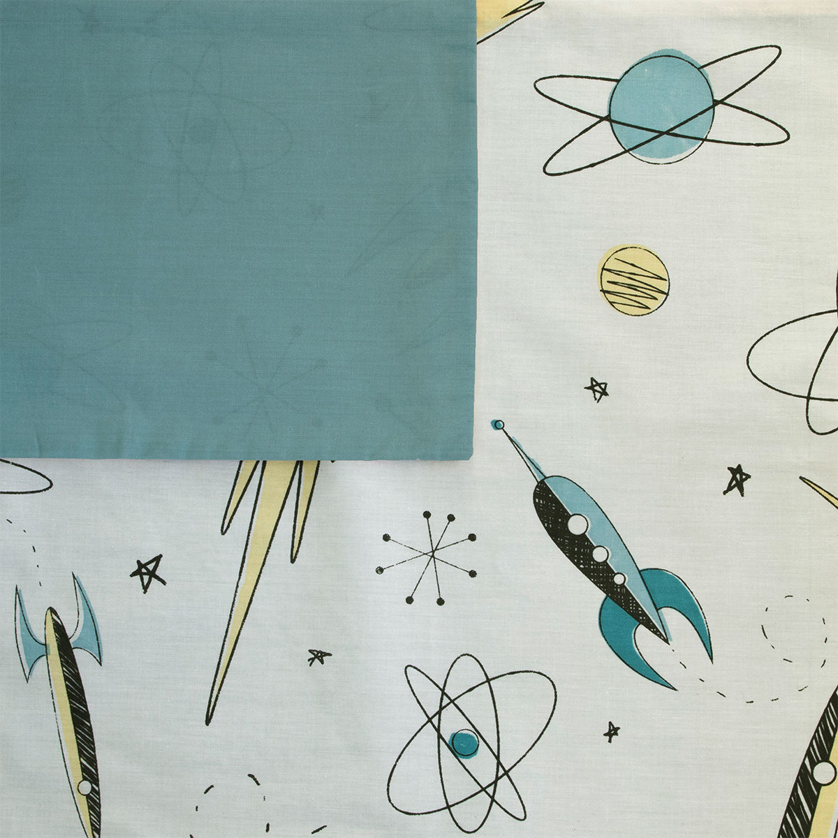 Jelly Bean Kids Rocket Boy Chambray Quilt Cover Set Double Secondary image