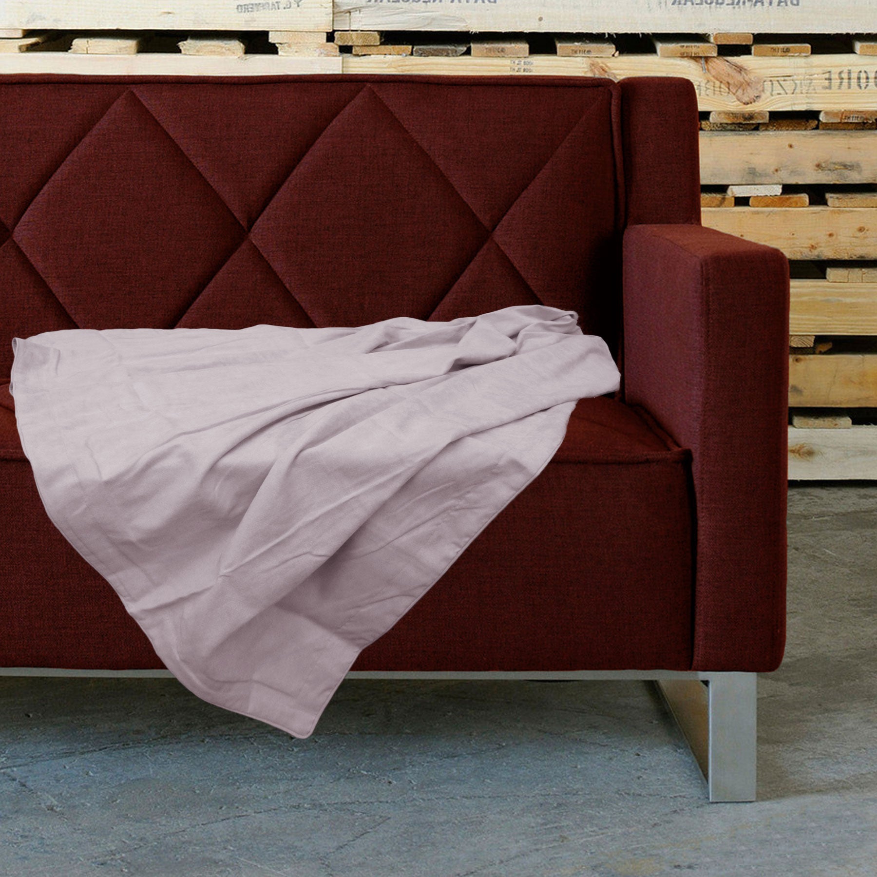 Retro Home Portsea Faux Suede Throw 140x170 cm Blush Main image