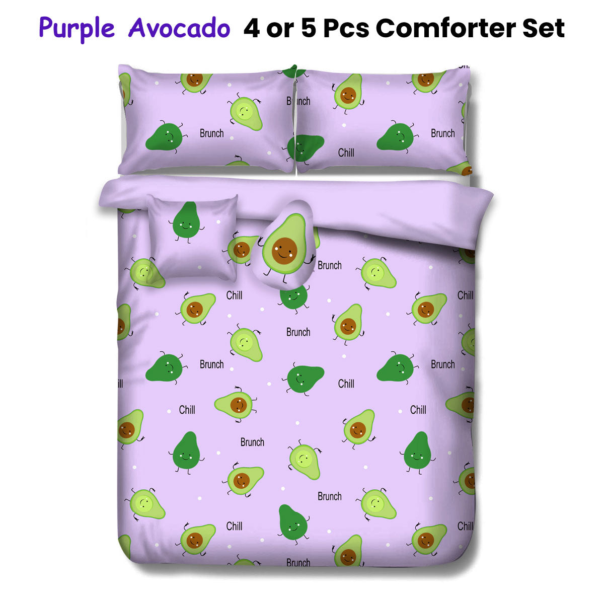 Ramesses Purple Avocado Kids Advventure 5 Pcs Comforter Set Queen Secondary image