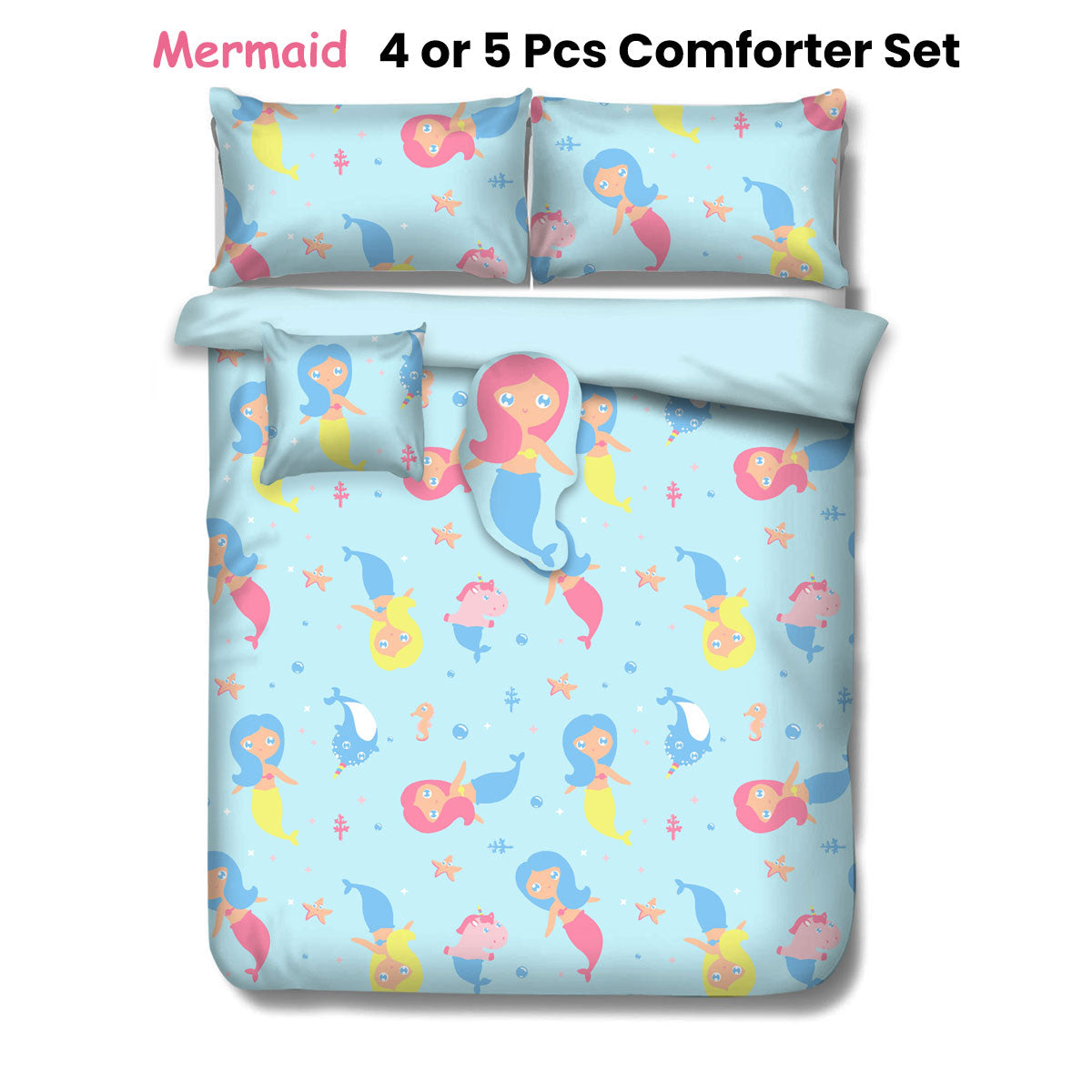 Ramesses Mermaid Kids Advventure 4 Pcs Comforter Set Single Secondary image