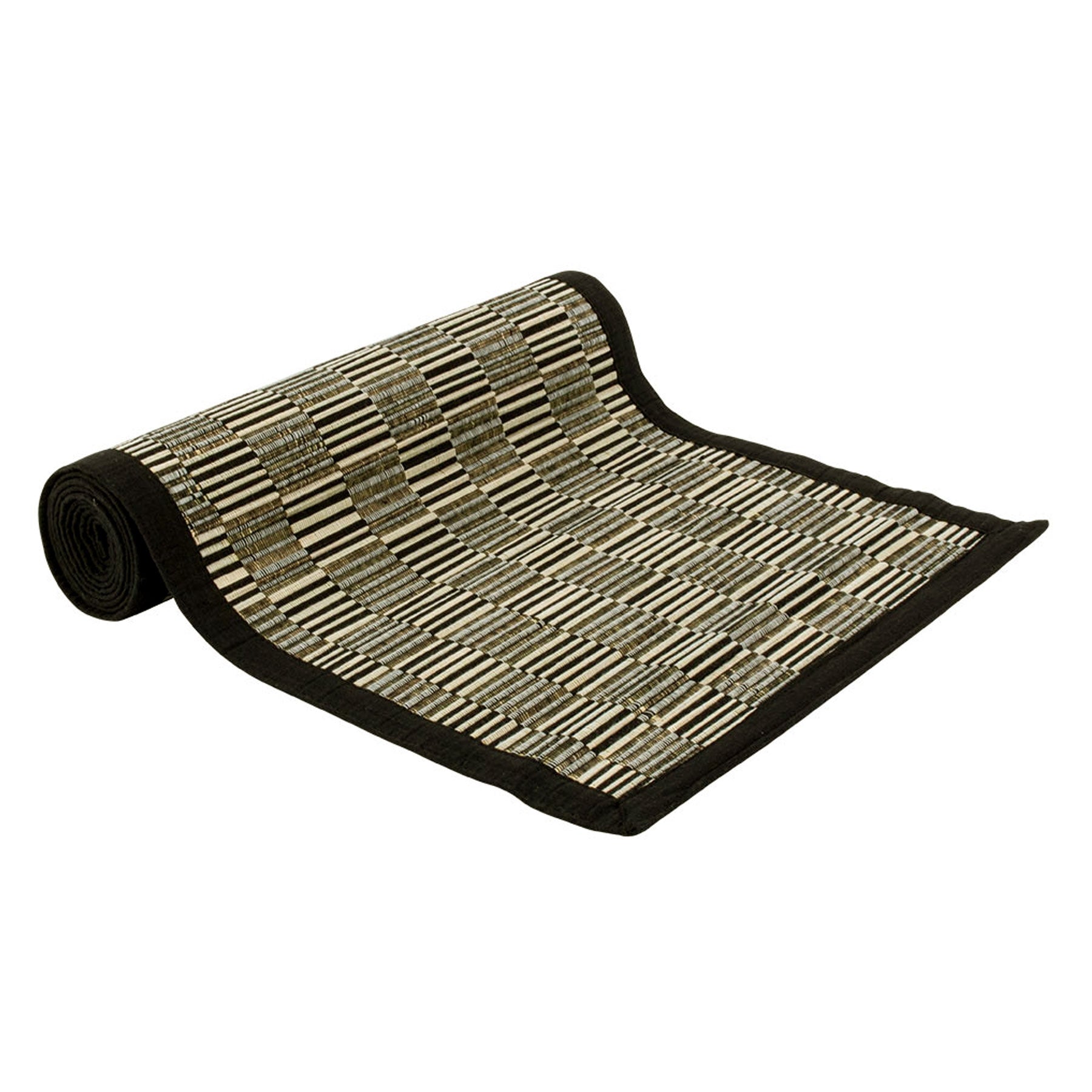 Ladelle Baku Kitchen / Dining Table Runner Black Main image