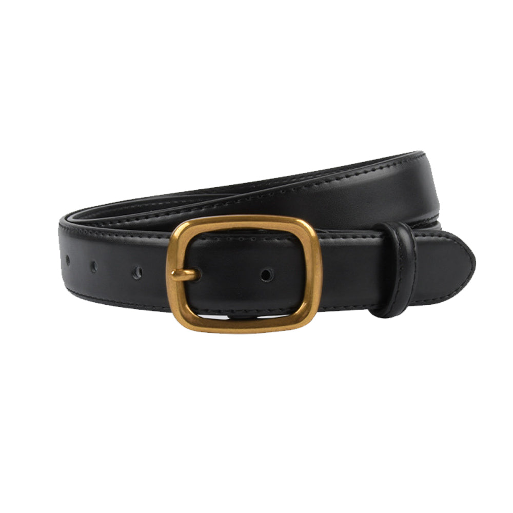 Classic Leather Belts for Women, Joyreap Genuine Leather Womens Belts with Gold Buckle (Black) Main image