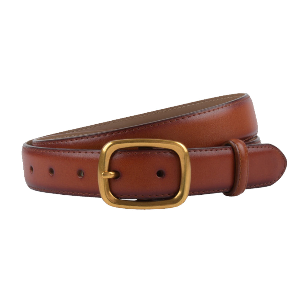 Classic Leather Belts for Women, Joyreap Genuine Leather Womens Belts with Gold Buckle (Brown) Main image