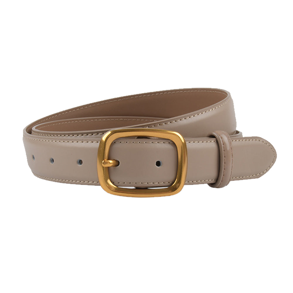 Classic Leather Belts for Women, Joyreap Genuine Leather Womens Belts with Gold Buckle (Khaki) Main image