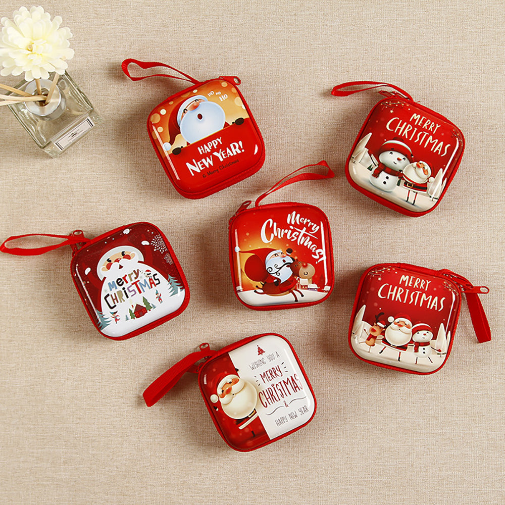 6 Pcs Set Small Gift Cute Cartoon Bags Packaging Box Christmas Coin Purse Secondary image