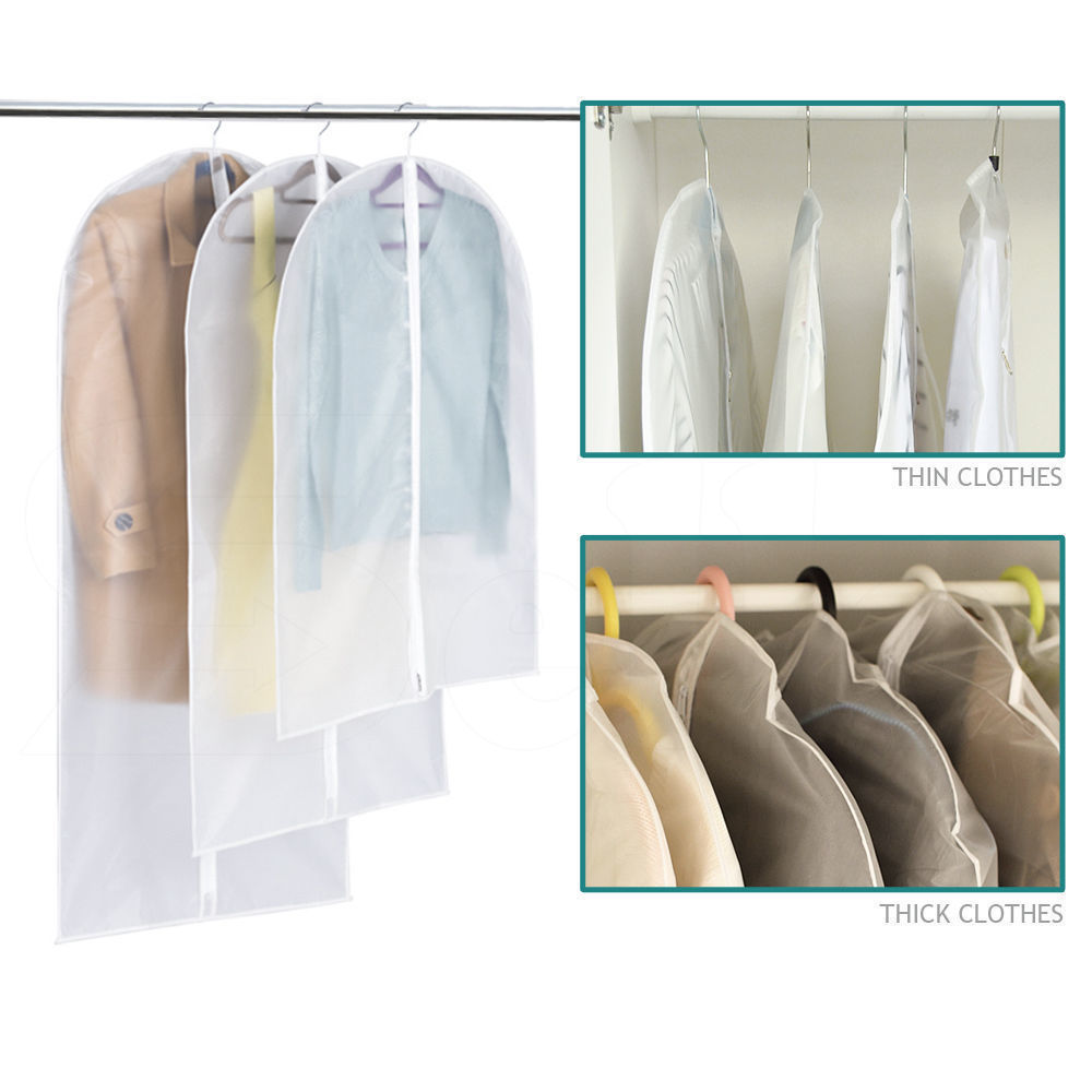 6Pcs Suit Dress Clothing Dust Cover Bag Jacket Wardrobe Storage Coat Protector Secondary image