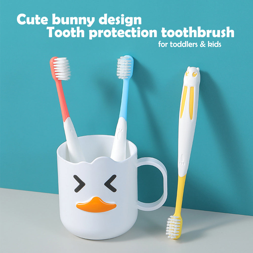 10 Pcs Set Rabbit Shape Super Soft Children's Toothbrushes for 2 to 8 Years Secondary image