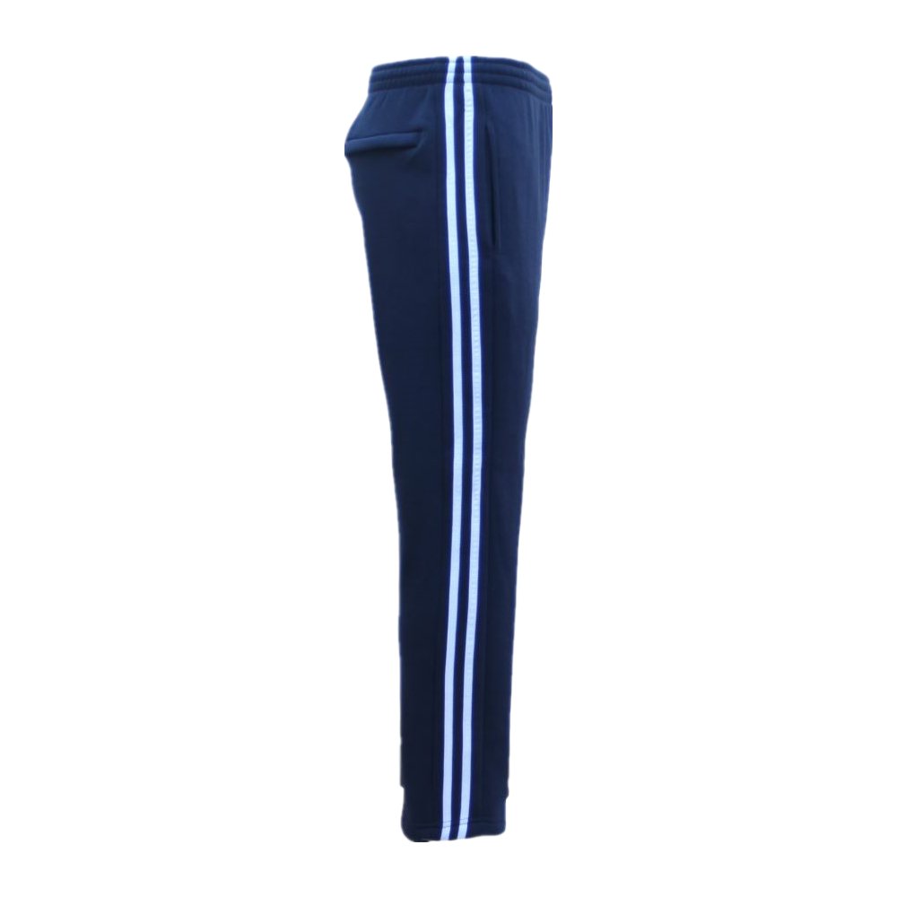 Men's Fleece Casual Sports Track Pants w Zip Pocket Striped Sweat Trousers S-6XL, Navy, S Main image
