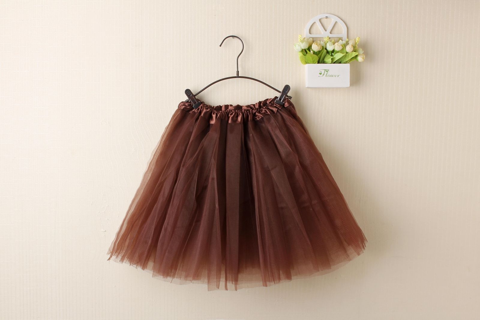 New Adults Tulle Tutu Skirt Dressup Party Costume Ballet Womens Girls Dance Wear, Coffee, Adults Main image