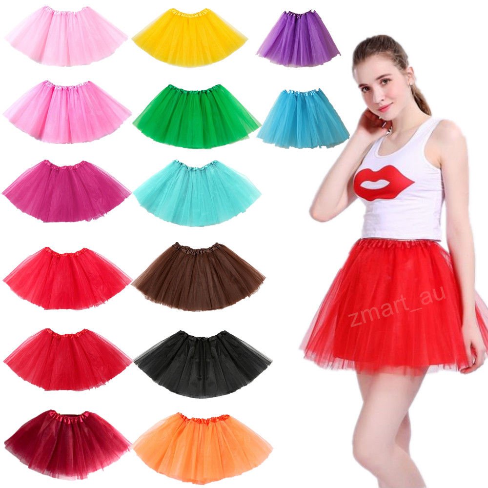 New Adults Tulle Tutu Skirt Dressup Party Costume Ballet Womens Girls Dance Wear, Light Pink, Adults Secondary image