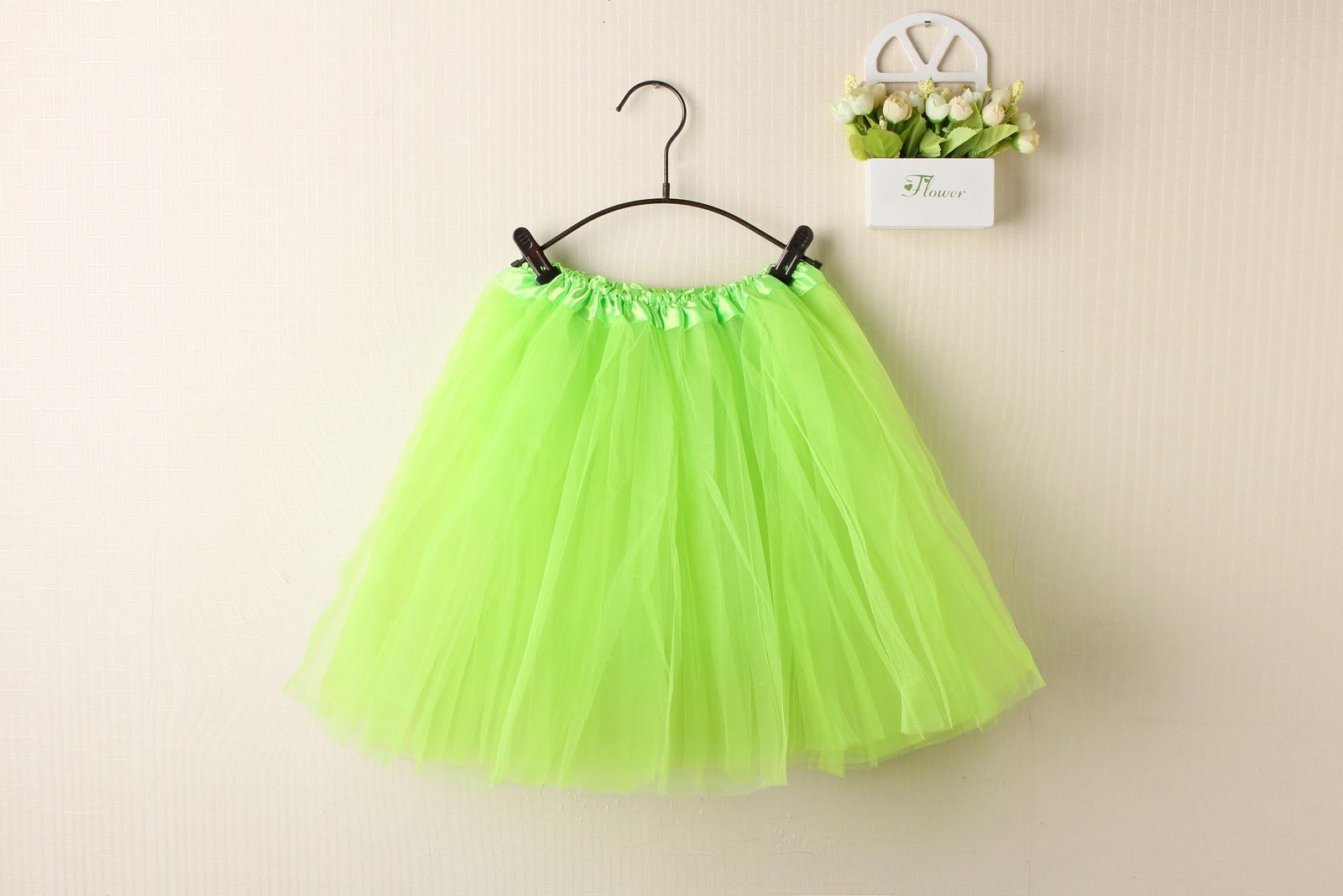 New Adults Tulle Tutu Skirt Dressup Party Costume Ballet Womens Girls Dance Wear, Neon Green, Adults Main image