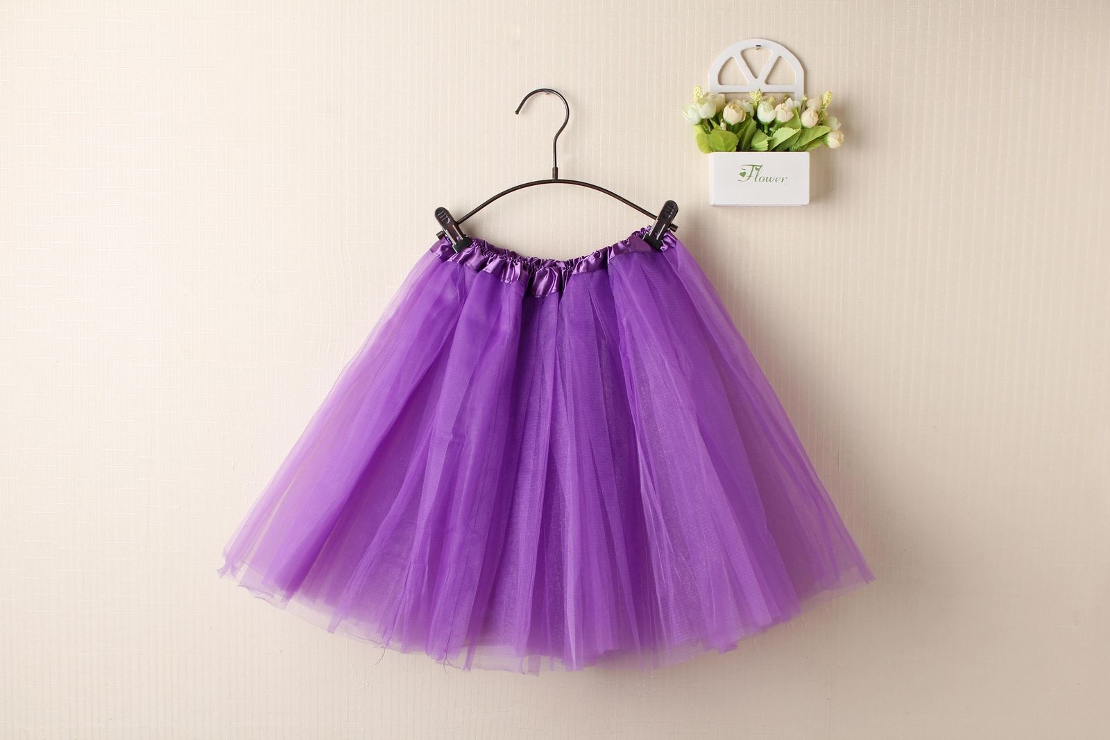 New Adults Tulle Tutu Skirt Dressup Party Costume Ballet Womens Girls Dance Wear, Purple, Kids Main image