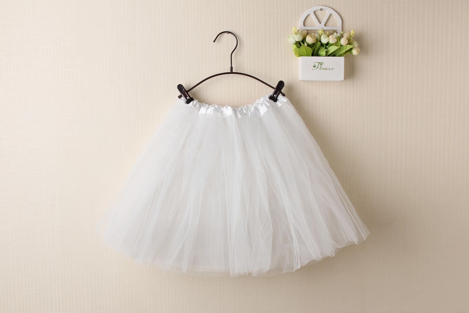 New Adults Tulle Tutu Skirt Dressup Party Costume Ballet Womens Girls Dance Wear, White Colour, Kids Main image