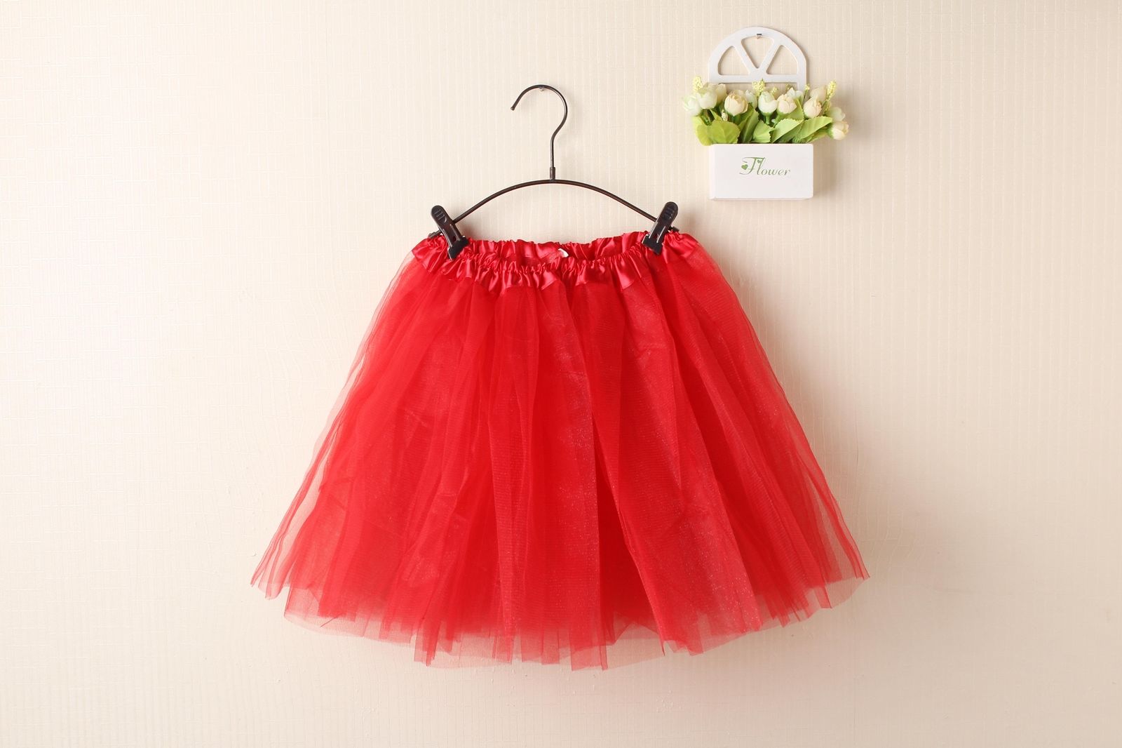 New Kids Tutu Skirt Baby Princess Dressup Party Girls Costume Ballet Dance Wear, Red, Kids Main image