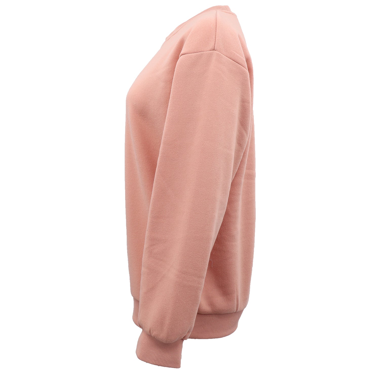 New Adult Unisex Plain Pullover Fleece Jumper Mens Long Sleeve Crew Neck Sweater, Black, S