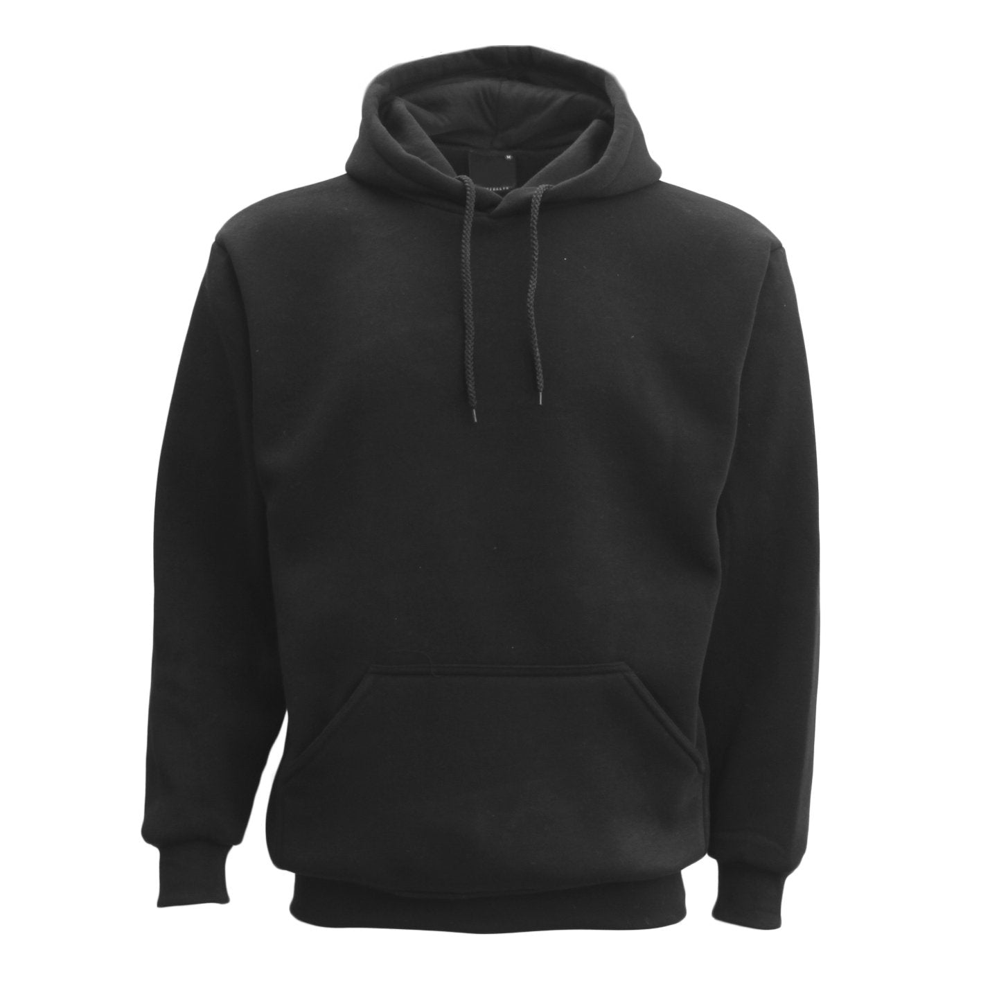 Adult Unisex Men's Basic Plain Hoodie Pullover Sweater Sweatshirt Jumper XS-8XL, Black, L Main image