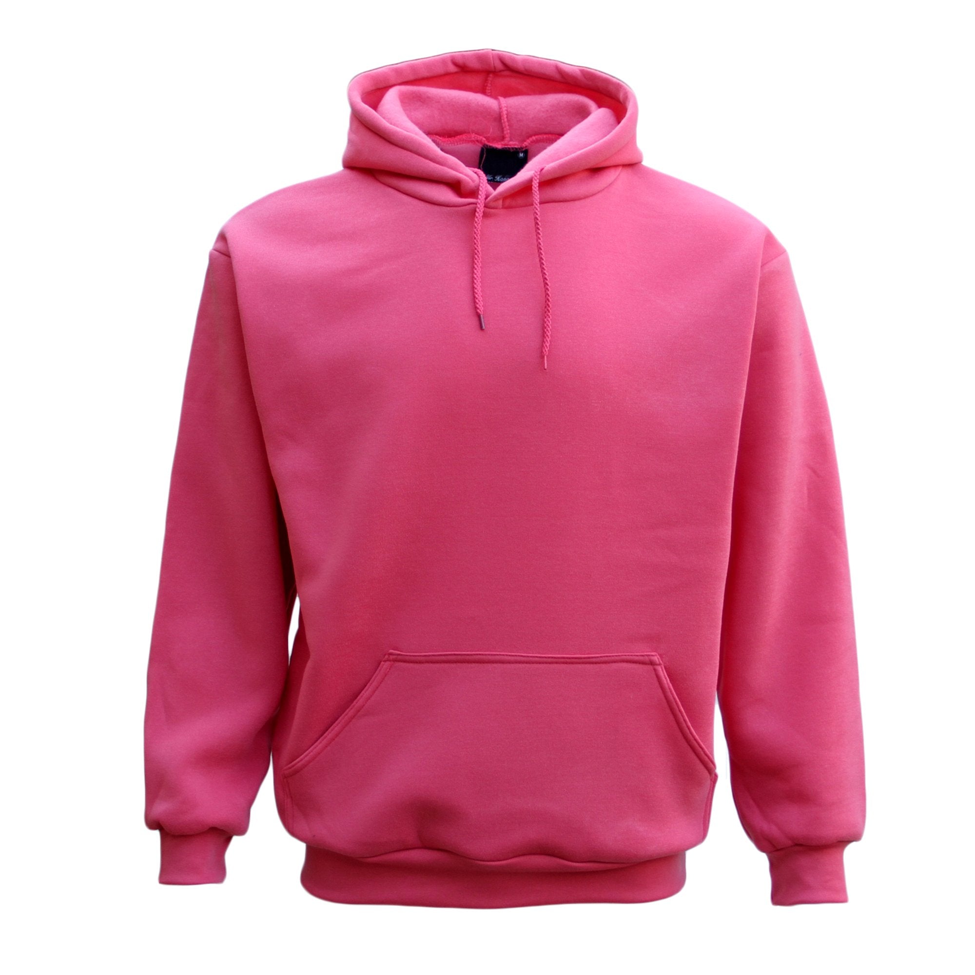 Adult Unisex Men's Basic Plain Hoodie Pullover Sweater Sweatshirt Jumper XS-8XL, Hot Pink, XL Main image