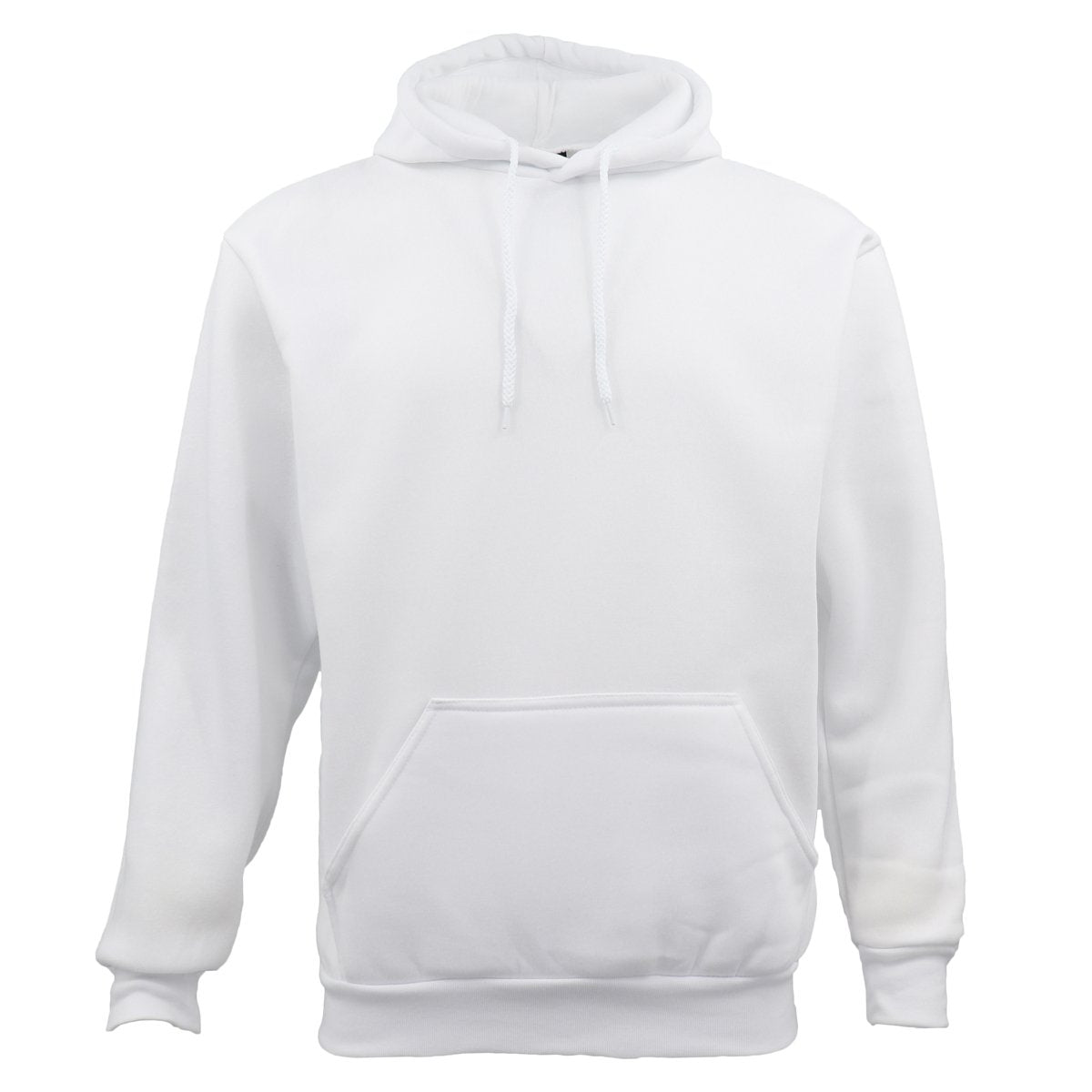 Adult Unisex Men's Basic Plain Hoodie Pullover Sweater Sweatshirt Jumper XS-8XL, White, L Main image
