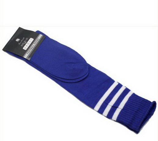 Mens Womens Sports Breathable Tube Long High Socks Knee Warm Casual Footy Soccer, Blue Main image