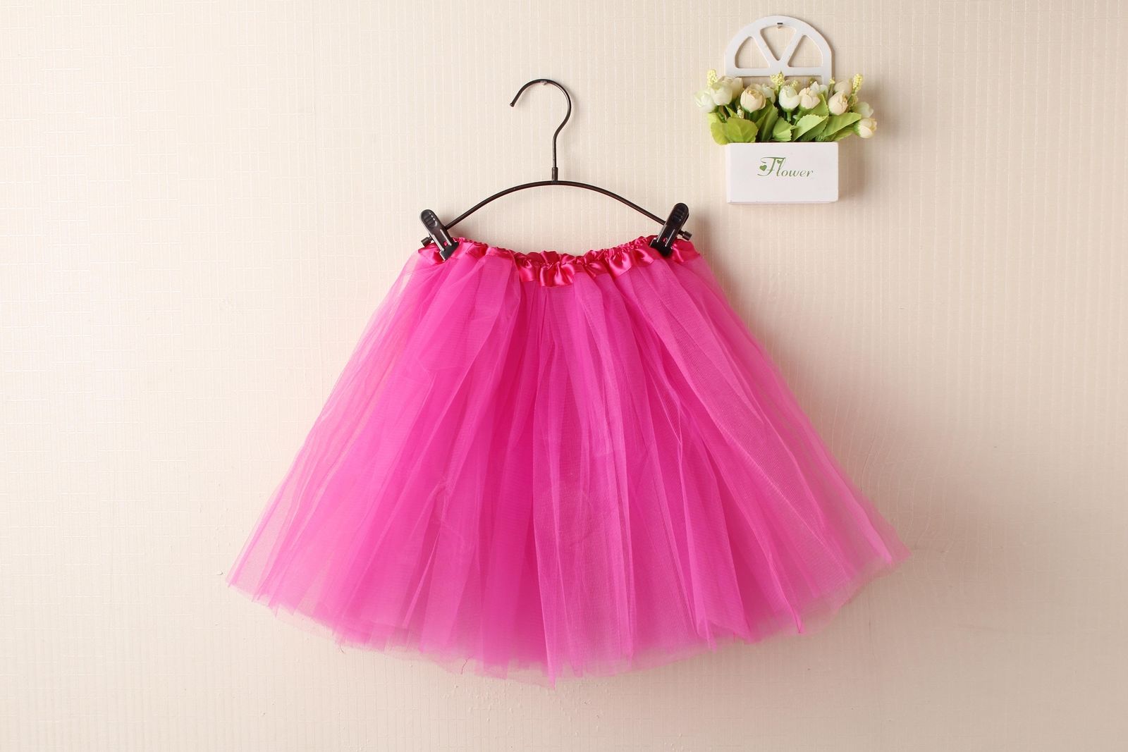 New Adults Tulle Tutu Skirt Dressup Party Costume Ballet Womens Girls Dance Wear, Hot Pink, Kids Main image