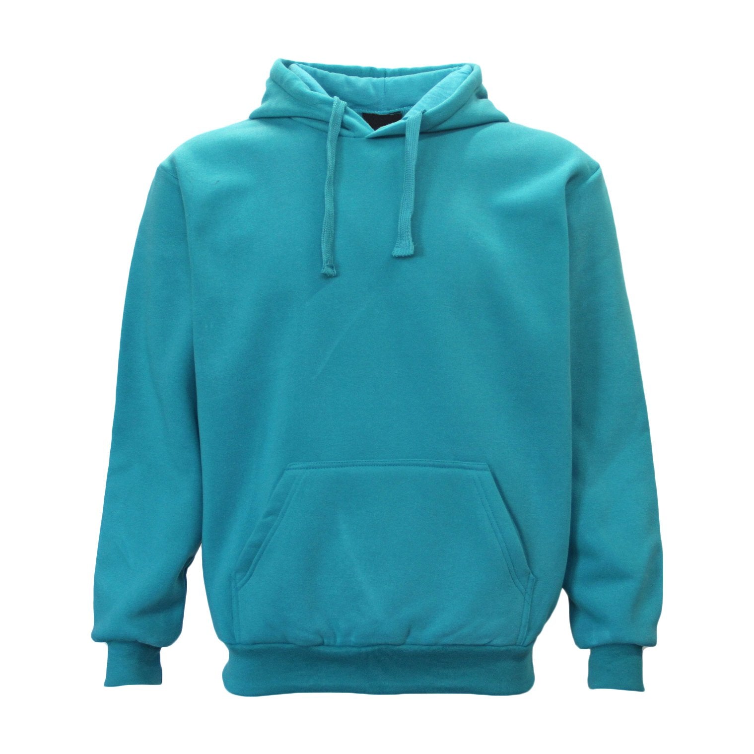 Adult Unisex Men's Basic Plain Hoodie Pullover Sweater Sweatshirt Jumper XS-8XL, Teal, L Main image