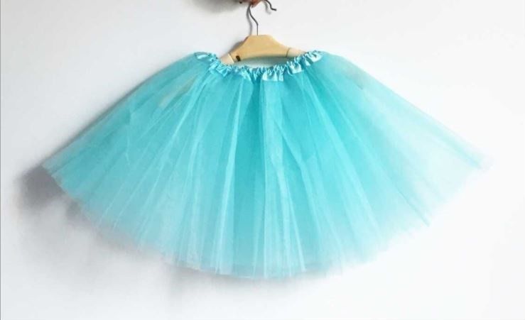 New Adults Tulle Tutu Skirt Dressup Party Costume Ballet Womens Girls Dance Wear, Aqua, Kids Main image