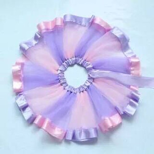 New Adults Tulle Tutu Skirt Dressup Party Costume Ballet Womens Girls Dance Wear, Pink Rainbow, Adults Main image